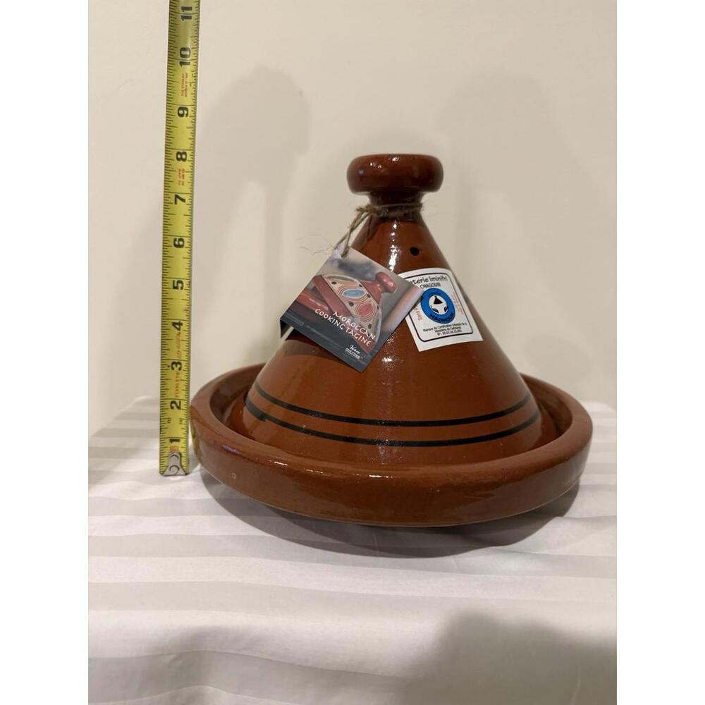 Moroccan Cooking Tagine Pot Tajine Lead Free Terra Cotta glazed Large 12" - Picture 2 of 12